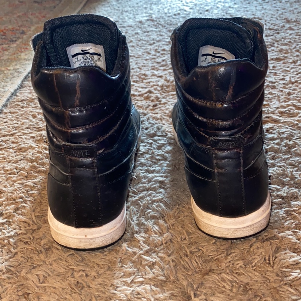 RARE Nike gamma force mid elastic lace snap front leather sneakers - Picture 7 of 13
